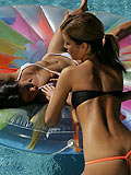  Poolside beauties lick and fist moist pussies and assholes
