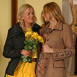 Enticing blondes stroll then strip and eagerly lick pussies