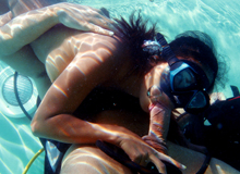Underwater blowjob