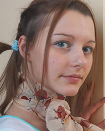 Beautiful blue eyed teen