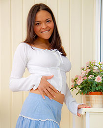 Hot busty Maya posing