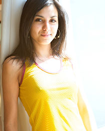 Young busty brunette