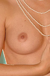 Classy blonde babe teasing herself