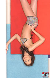 See Thalia play with a glass dildo