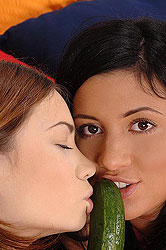 All orifice hot teen lesbian action