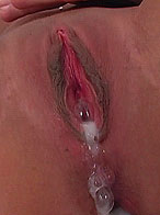 Blonde slut riding on cock and gets a pussy creampie