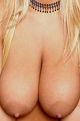 Busty blond babe Ines Cudna strips