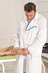 Doctors foot fetish examination!