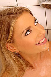 Hot Marilyn sucks cock after peeing