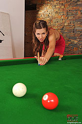 Long silky legs and pool sticks!