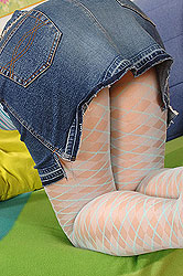 Flexible Angel plays with her toes