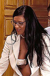 Sex mad Claudia in threesome action