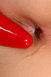 Hot latex brunette babe toying hard