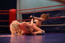 Very naughty lesbian babes fighting in the ring