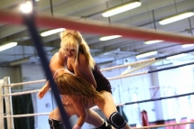 Aleska and Celine Doll are fighting in the ring