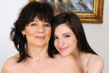 Sexy lesbo babe fucking with a much older granny