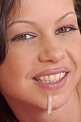 Slender Angelina Crow sucks cock