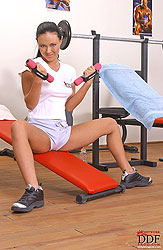 Two sexy chicks working on one cock