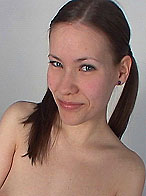 Little brunette bitch peeing in forest and sucking