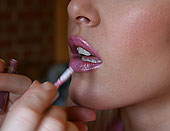 Lustful Sophie preparing for shooting with Mili