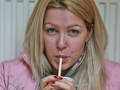 Kinky blonde Sophie licking Candy-sweet pussy