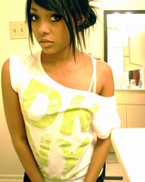 Sexy mulatto babe posing