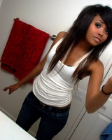 Sexy mulatto babe posing