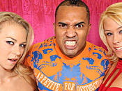 Melanie & Brittany - Two hot and nasty blondes take on 14 inches of rock hard black cock