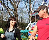 Kristy - Sexy brunette Kristy gets fucked hard doggy style