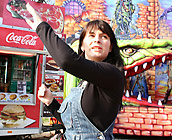 Kristy - Sexy brunette Kristy gets fucked hard doggy style