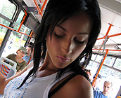 Simona - Trashy European slut strips sucks and fucks