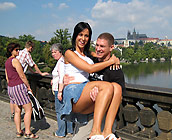 Simona - Trashy European slut strips sucks and fucks