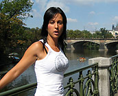 Simona - Trashy European slut strips sucks and fucks