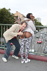 Ebony babe fucked in a tunnel in public Magmafilm