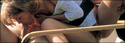 Teenage brunette fucked by a stiffy cock on a waterbike