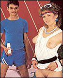 Shaved seventies lady loves a big cock in her thight bum