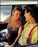 Hairy seventies couple having hot sex outdoor in a vehicle