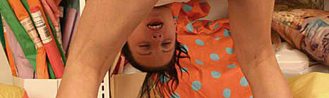  Petite teenage brunette inserting her dildo in her pussy