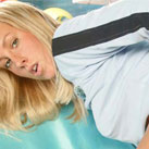 Sexy blonde teen girl loves to stuff her wet and tight pussy