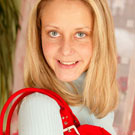 Sexy teenage blondie showing her sexy boobies and wet slit