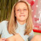 Sexy teenage blondie showing her sexy boobies and wet slit