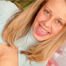 Sexy teenage blondie showing her sexy boobies and wet slit