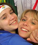 Watch how these cute teens toy and lick eachtoher first time