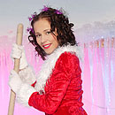 Cute teenage christmas teenager toying her dripping pussy