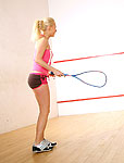 Blonde teenage cutie gets some dirty squash instructions