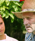 Brunette teenage cutie loves an old senior inside her slit