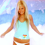 Tiny blonde teenie showing her tight and sexy body parts