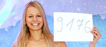 Teenage girl having some fun her private foam bath party