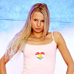 Teenage girl having some fun her private foam bath party