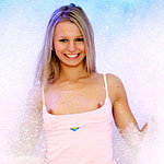 Teenage girl having some fun her private foam bath party